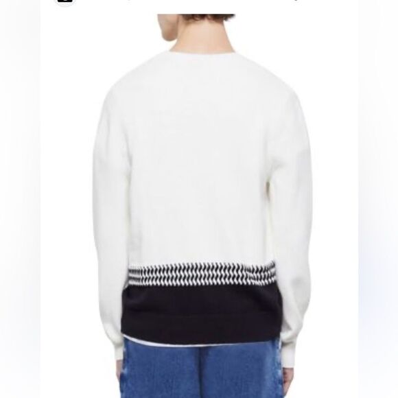 $265 The Kooples Twotone Knit Sweater in White NWT - Picture 3 of 10